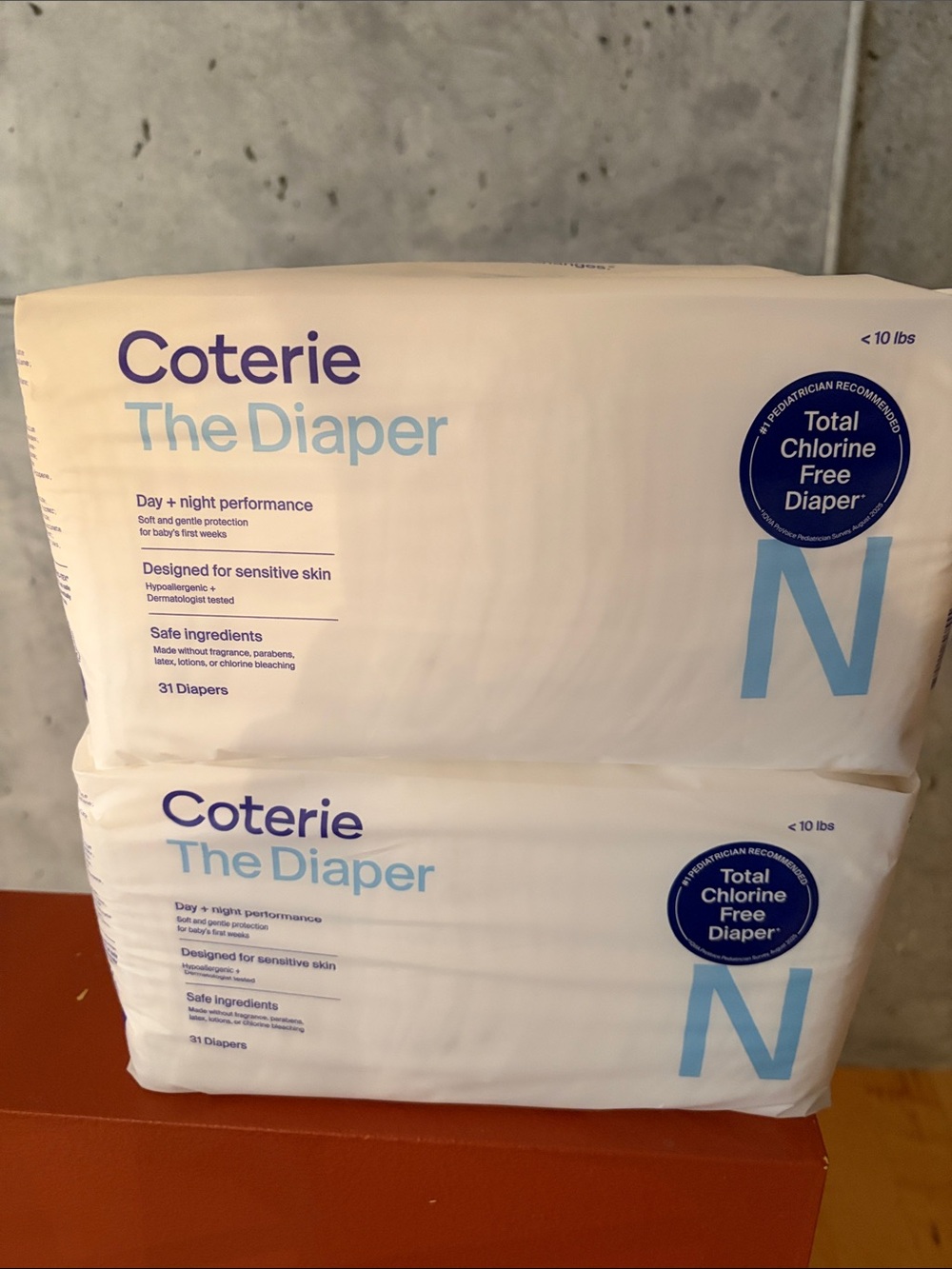 Coterie diaper newborn 62 diapers